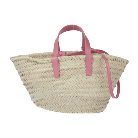 CELINE Teen Triomphe Classic Panier Handbag 194002CML Raffia Calf Leather Natura - Picture 3 of 10